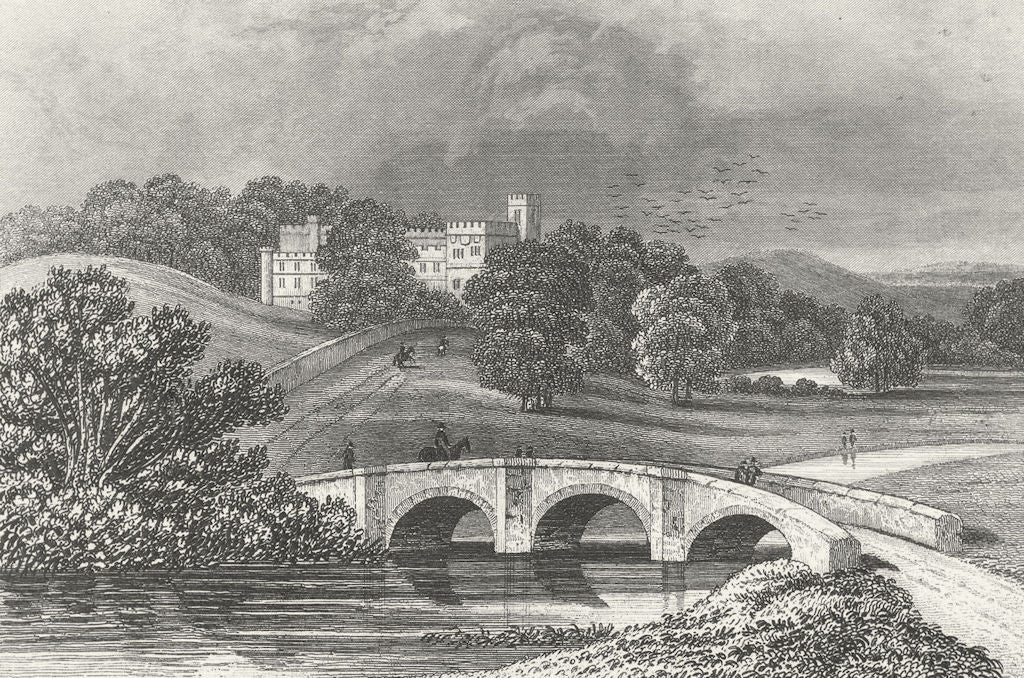 DERBYS. Haddon Hall, Derbyshire. DUGDALE c1840 old antique print picture